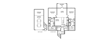 E2b Floor Plan at The Pradera, Texas, 75080