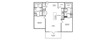 E3 Floor Plan at The Pradera, Richardson, TX