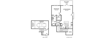 A7 Floor Plan at The Pradera, Richardson, TX