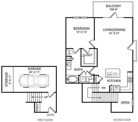 A7 Floor Plan at The Pradera, Richardson, TX