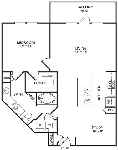A8 Floor Plan at The Pradera, Richardson, 75080
