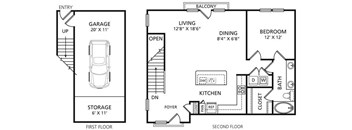 A10 Floor Plan at The Pradera, Richardson