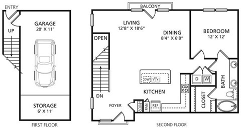 A10 Floor Plan at The Pradera, Richardson