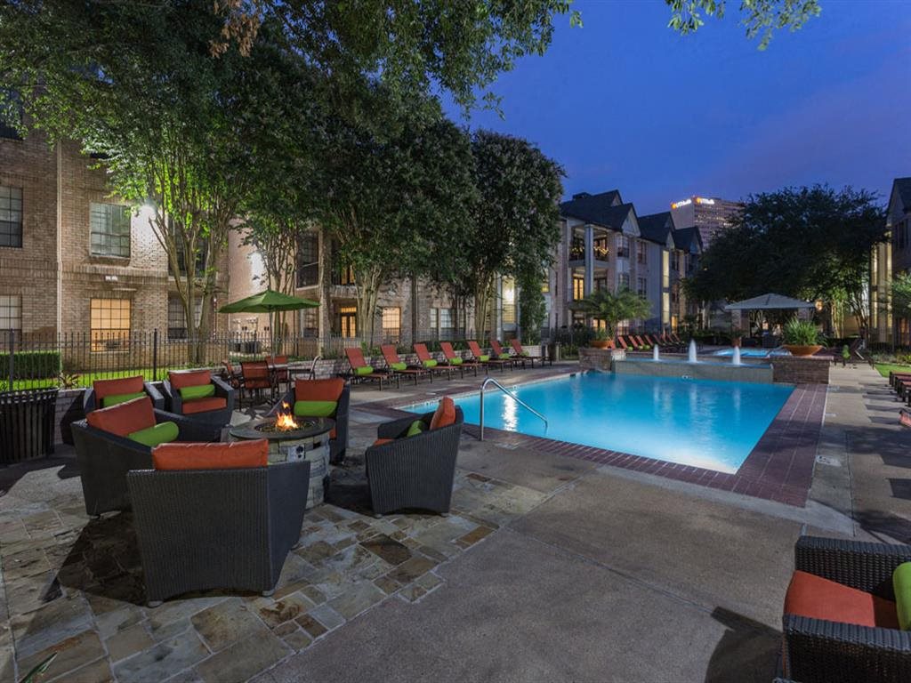 Amenities-Poolside Relaxing Area Poolside Relaxing Area at Greenbriar Park, Houston