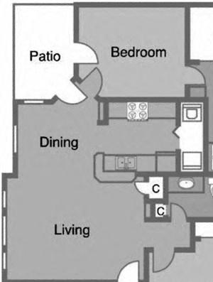 D1 Floor Plan D1 Floor Plan at Greenbriar Park, Houston, TX, 77030