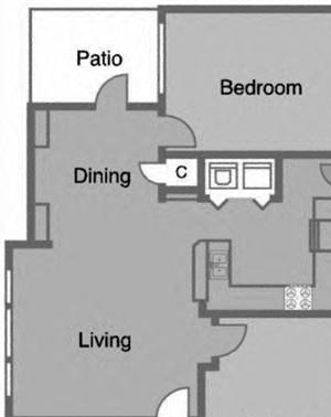 D2 Floor Plan D2 Floor Plan at Greenbriar Park, Texas, 77030