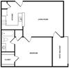 1 Bedroom A Floor Plan 1 Bedroom A Floor Plan at Fountains at Lee Vista, Orlando, FL, 32822