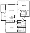 2 bedroom 2 bath Floor Plan 2 bedroom 2 bath Floor Plan at Fountains at Lee Vista, Orlando, Florida