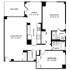 2x2 Floor Plan 2x2 Floor Plan at Towne House, Missouri