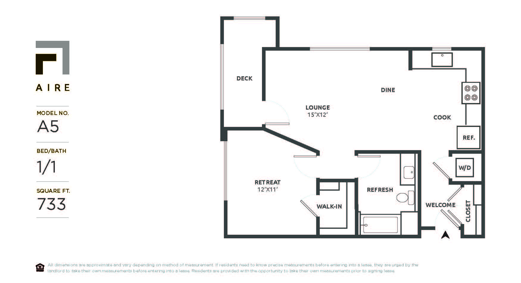 A5 Floor Plan at Aire, California, 95134