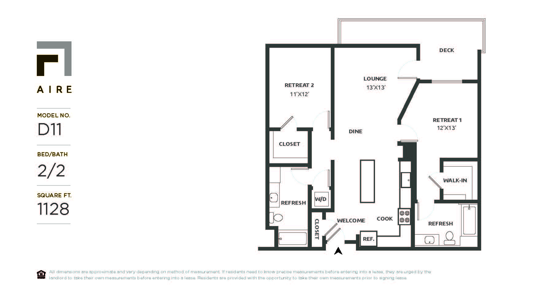 D11 Floor Plan at Aire, California