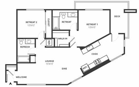 D19 Floor Plan at Aire, San Jose, California