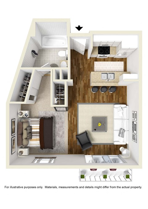 Model C at Midvale Apartments, Los Angeles
