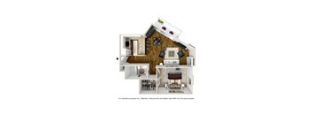 1 Bed 1 Bath Plan H at Atrium, California, 90024