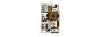 1 Bed 1 Bath Plan K at Atrium, Los Angeles, CA, 90024