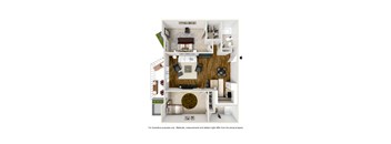 2 Bed 2 Bath Plan C2 at Atrium, Los Angeles, 90024