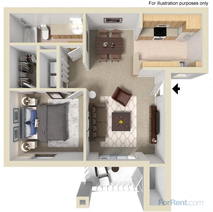The Capri - Renovated Floor Plan at Bella Terra Apartments, Nevada