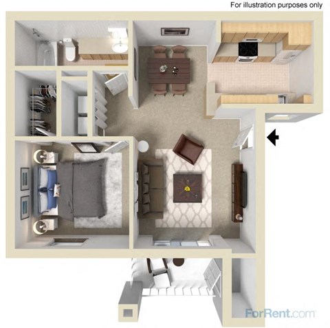 The Capri Floor Plan at Bella Terra Apartments, Henderson, NV