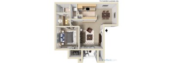 The Milano Floor Plan at Bella Terra Apartments, Henderson, 89012