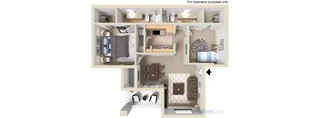 The Venetian Floor Plan at Bella Terra Apartments, Henderson