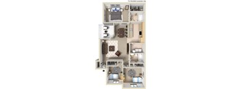 Calabria Floor Plan at Bermuda Terrace, Las Vegas, NV, 89183