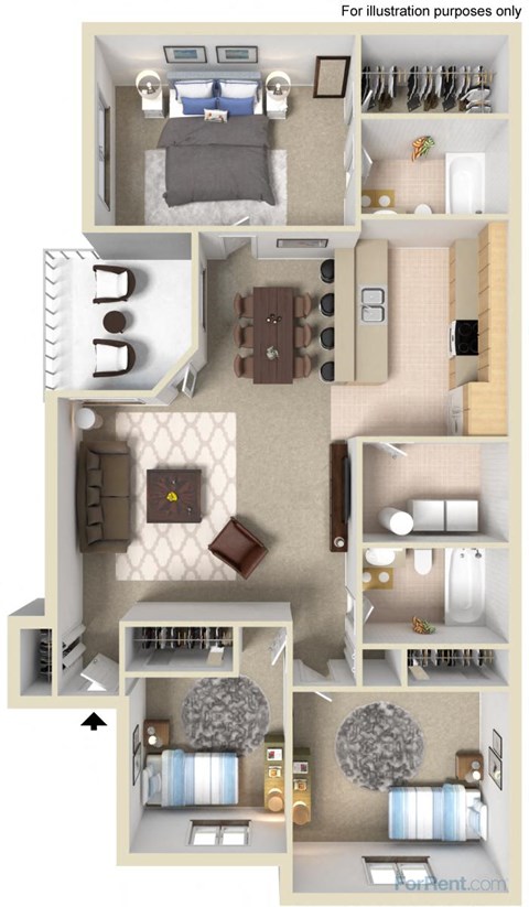 Calabria Floor Plan at Bermuda Terrace, Las Vegas, NV, 89183