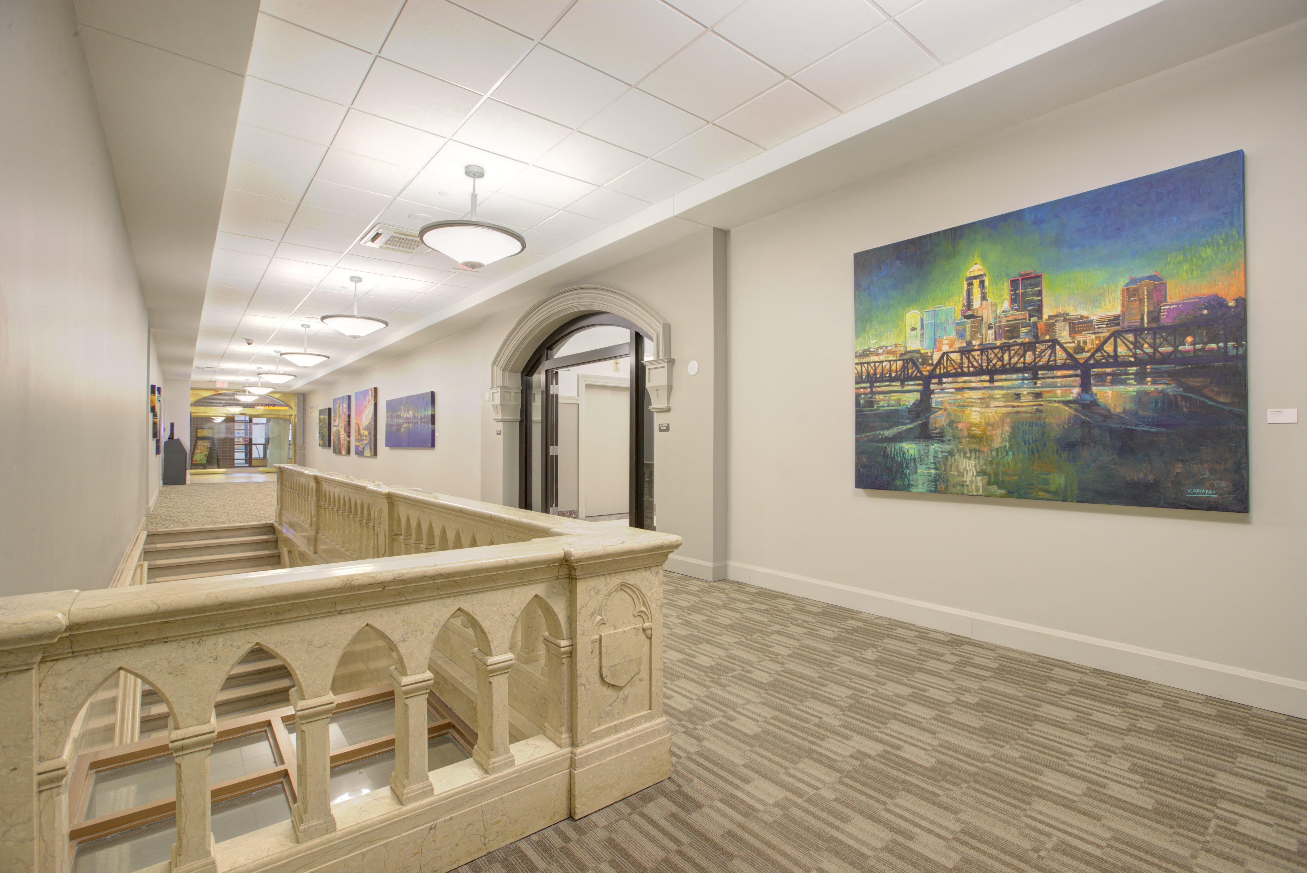 Resident Lobby at The Equitable Building, Des Moines, IA