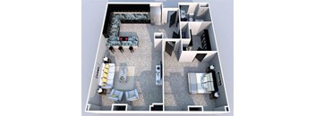 1 bedroom 1 bathroom Floor plan at The Equitable Building, Des Moines, Iowa