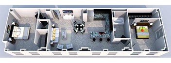 2 bedroom 1 bathroom Floor plan at The Equitable Building, Iowa, 50309