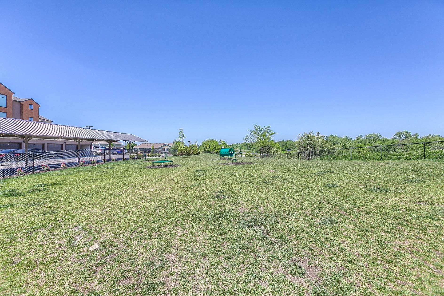 dog park fenced in area with grass  at EdgeWater at City Center, Lenexa, 66219