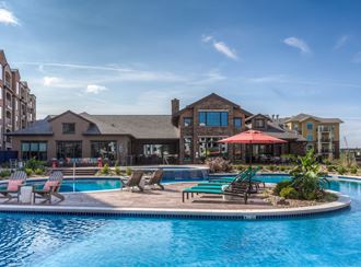 take a dip in our resort style swimming pool  at EdgeWater at City Center, Lenexa