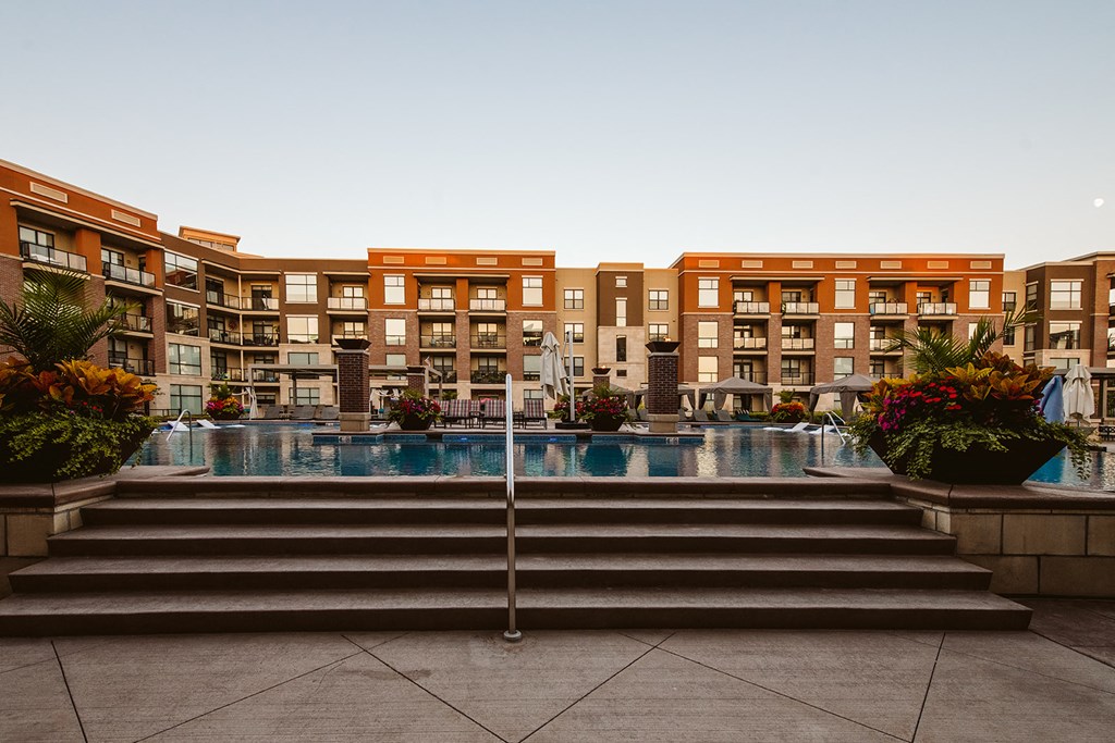 Relaxing Area By The Pool at The Royale at CityPlace, Overland Park, KS, 66210