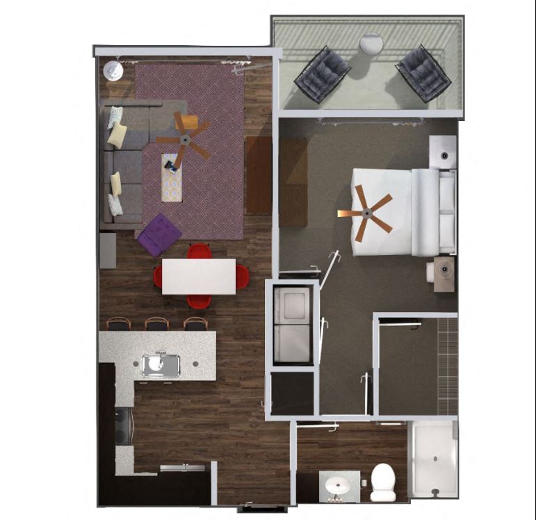 Archibald Floor Plan at Waterside Residences on Quivira, Kansas