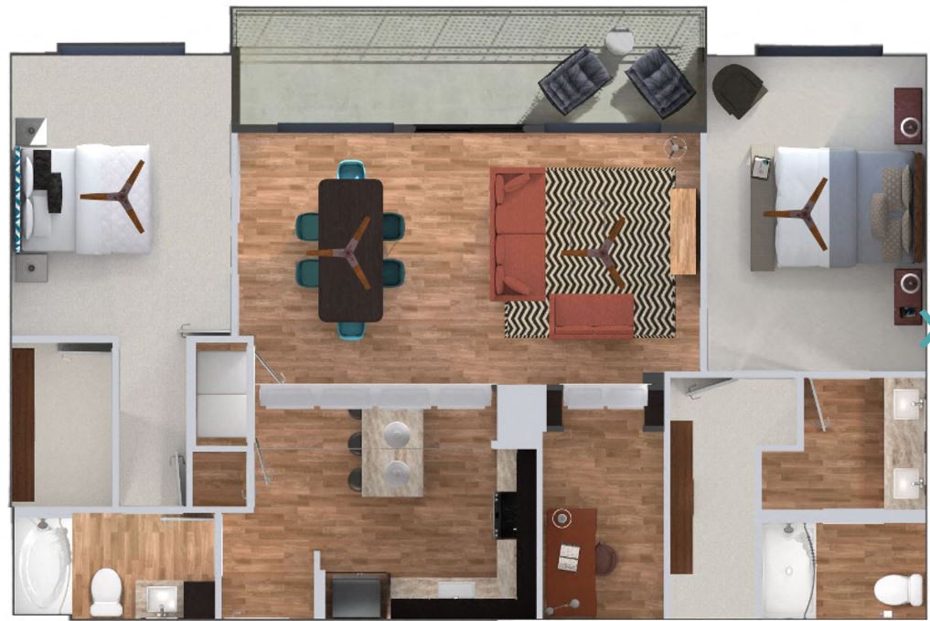 Bellagio Floor Plan at Waterside Residences on Quivira, Lenexa, KS