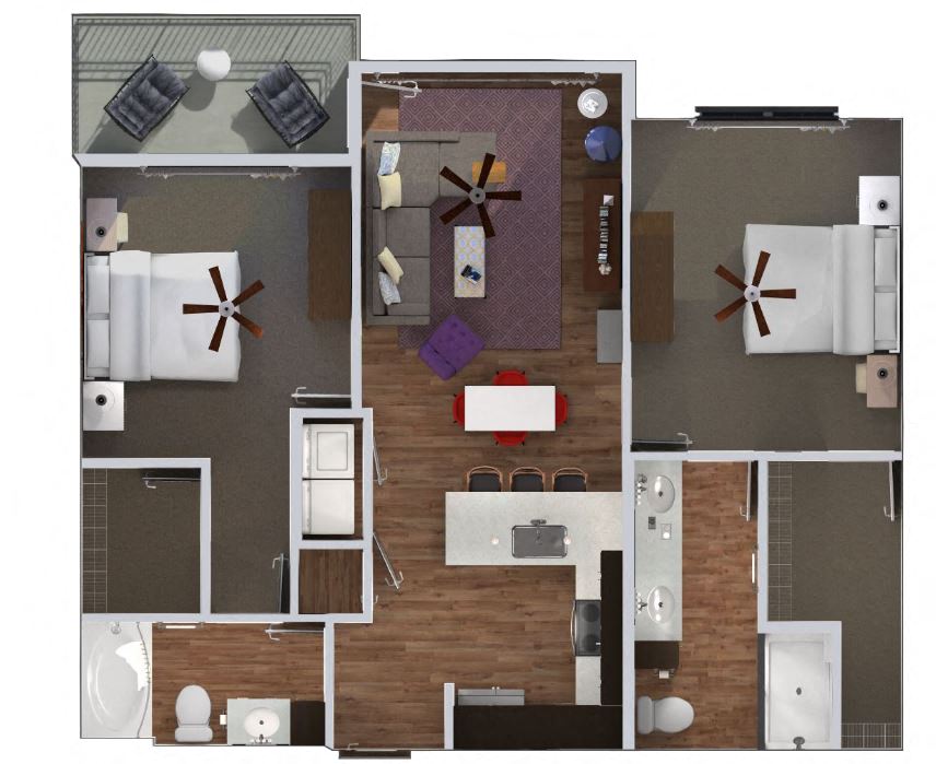 Chatsworth Floor Plan at Waterside Residences on Quivira, Lenexa