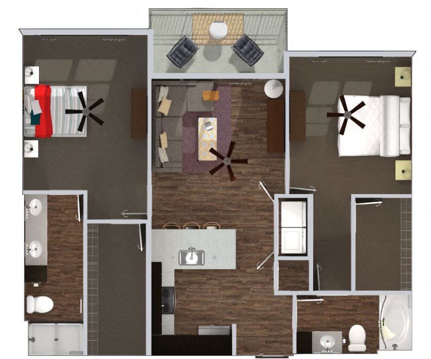 Neptune Floor Plan at Waterside Residences on Quivira, Kansas, 66215
