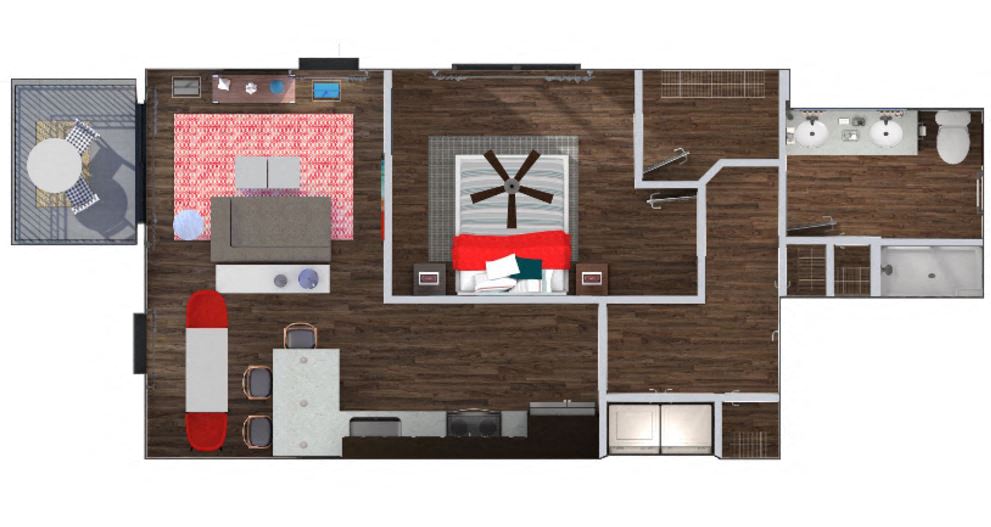 Piazza Floor Plan at Waterside Residences on Quivira, Lenexa, Kansas