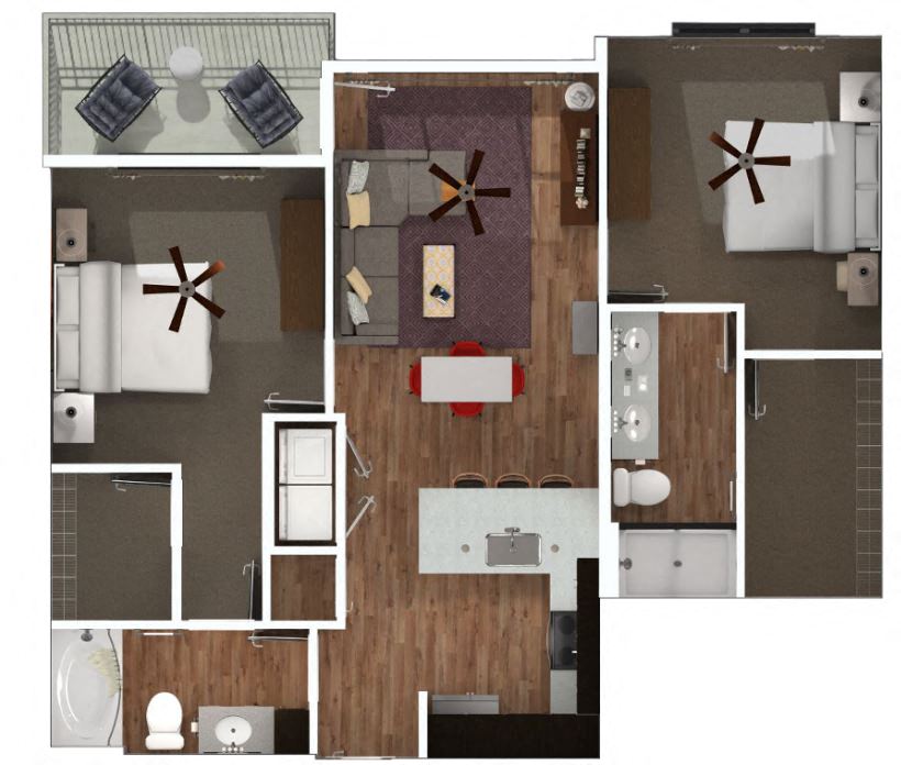 Pulitzer Floor Plan at Waterside Residences on Quivira, Lenexa