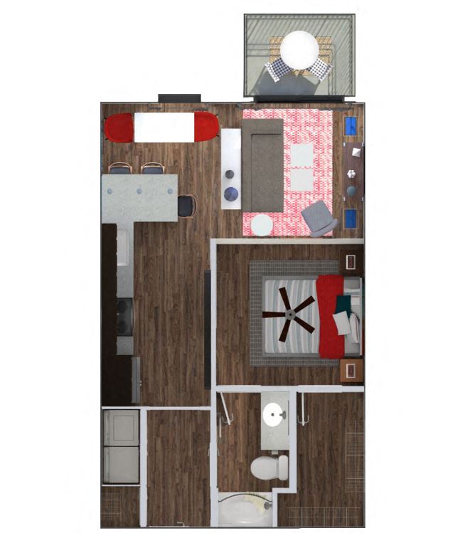 Trevi Floor Plan at Waterside Residences on Quivira, Kansas