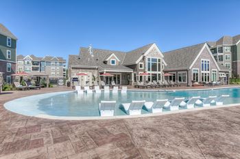 Resort-Style Pool with In-Water Lounge Chairs
