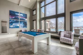 Clubhouse Pool Table & Conversation Area