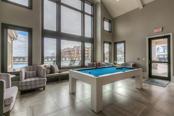 Clubhouse Pool Table & Conversation Area