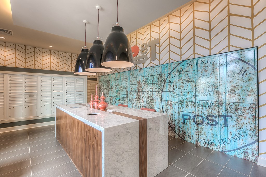 mailroom area with Parcel Pending lockers