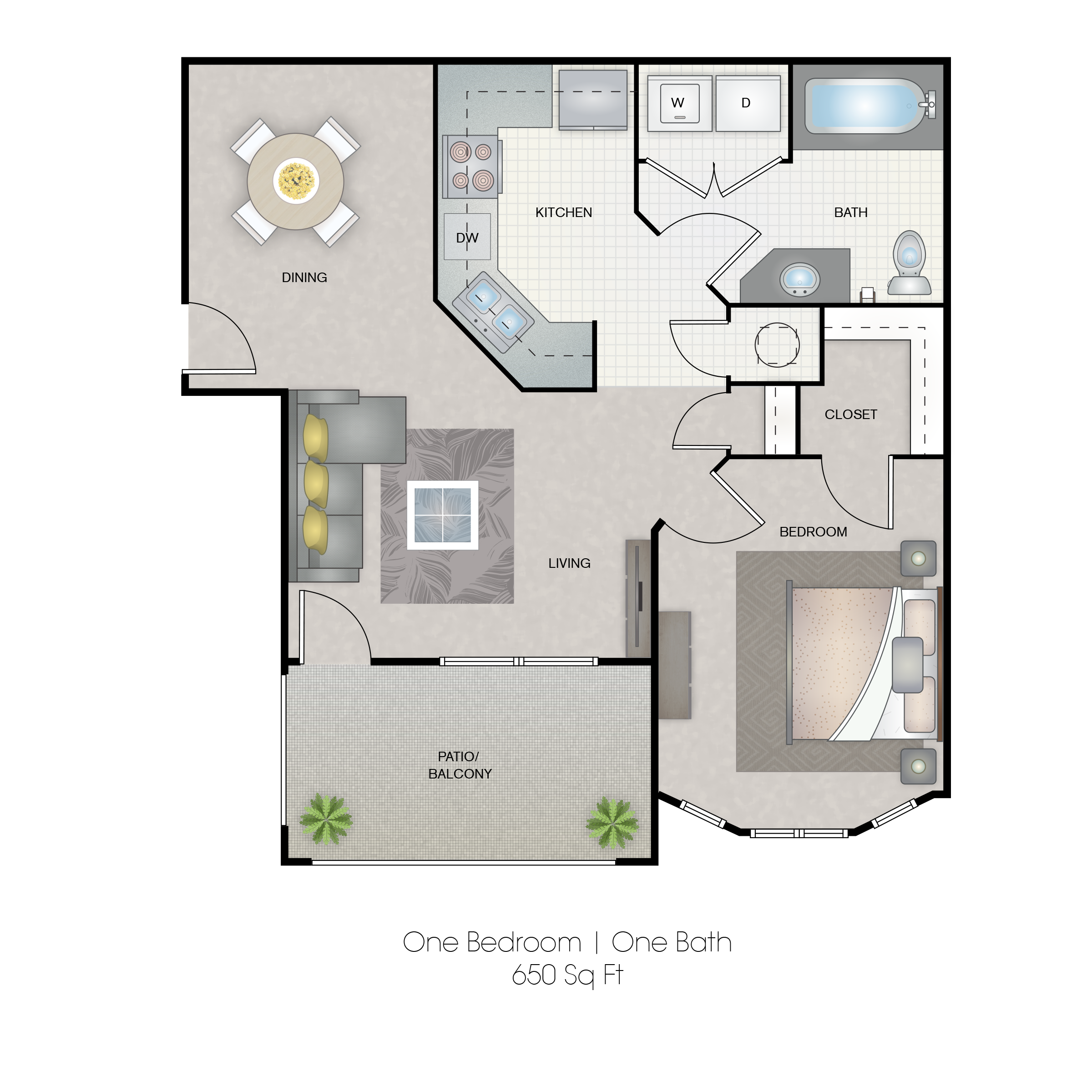 1 Bedroom - A