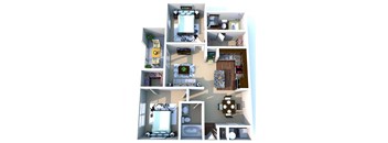 B1 Floor Plan at Bella Madera, Lewisville, TX, 75056