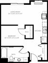 The Madison Studios 1 bedroom The Madison Studios 1 br Floor Plan