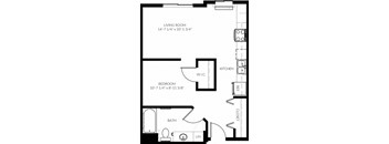 The Madison Studios 1 br apartment