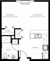 The Madison Studio floor plan The Madison Studios For Rent
