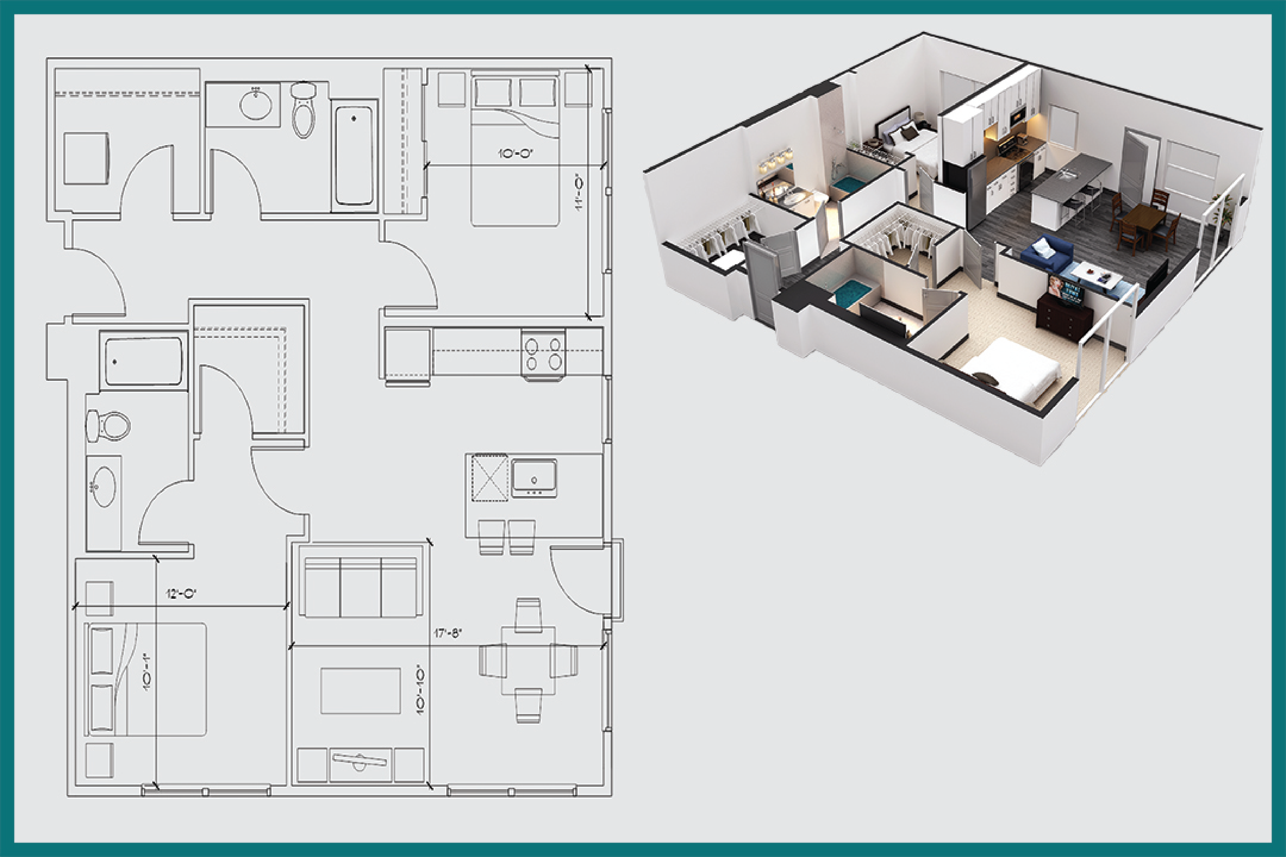 Two Bedroom / Two Bath / c