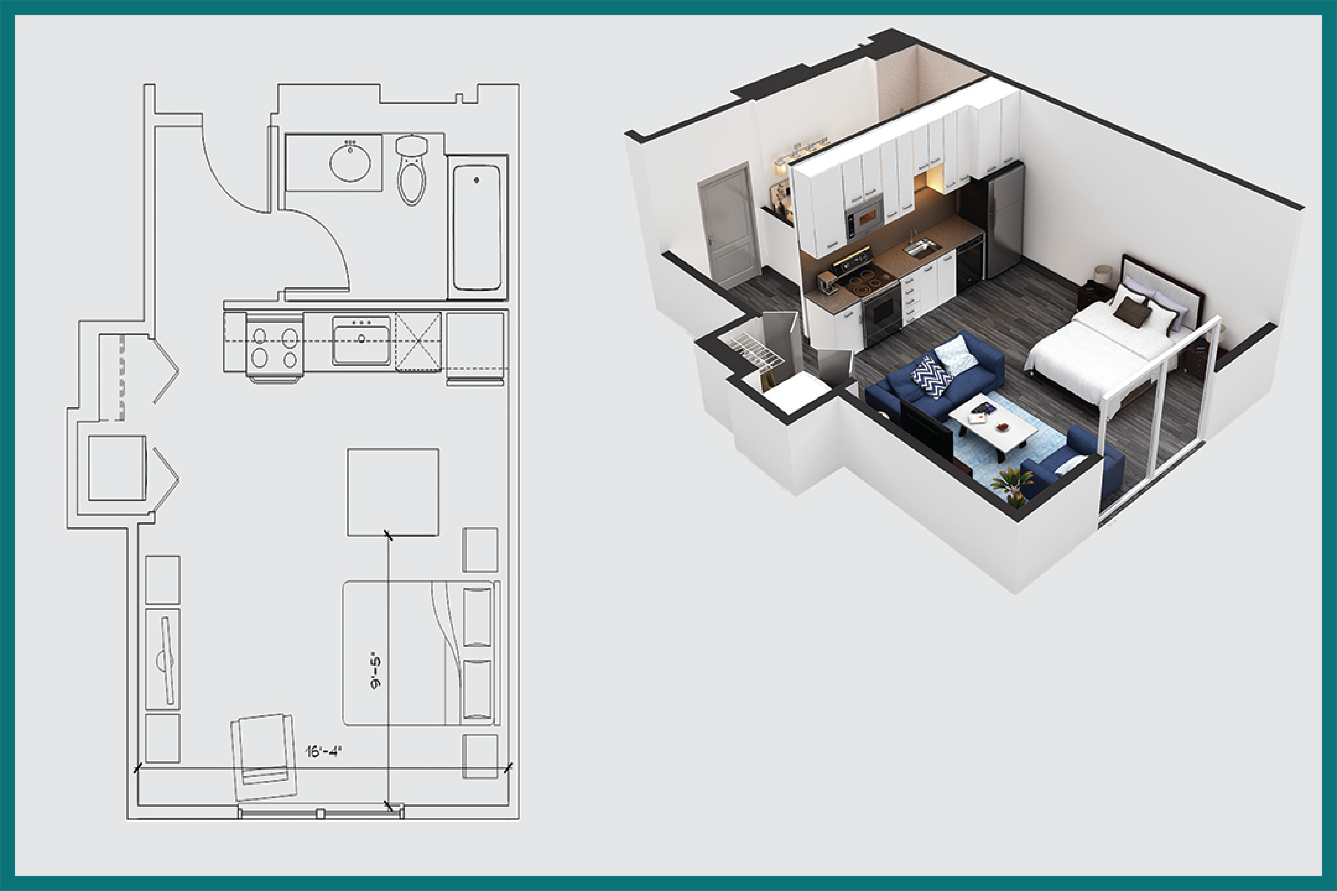 Studio / One Bath / s2